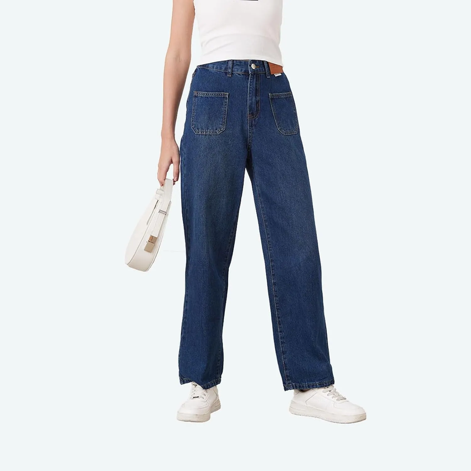 Womens Jeans Baggy Jeans Casual Wide Leg Pants Jeans Boyfriend Jeans High Waist Baggy Plus Size Distressed Y2K Streetwear