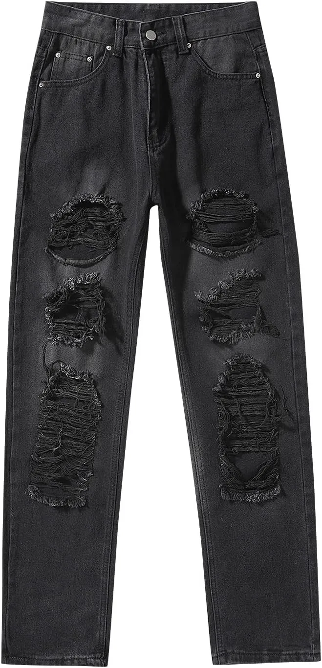 Women's Jeans Jeans High Waist Straight Wide Leg Baggy Trousers Vintage Denim Pants Streetwear Jeans, S-XL