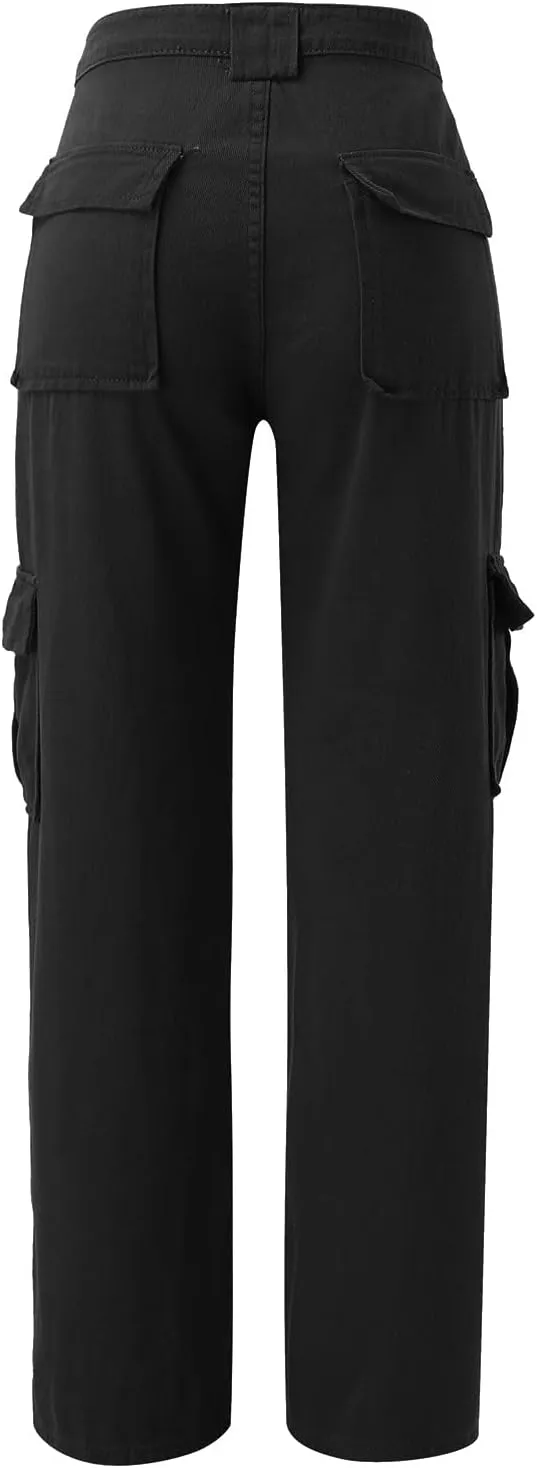 Women's Jeans Mid Rise Bootcut Baggy Jeans for Women Tummy Control Jeans Denim Pants