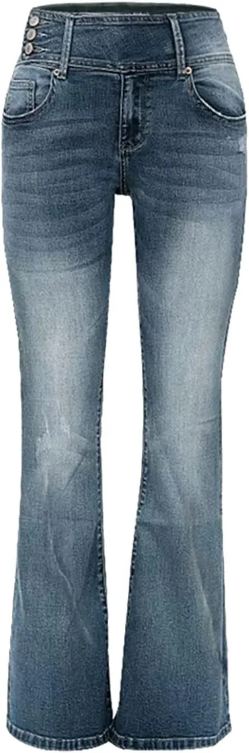 Women's Jeans Straight Leg Jeans Ripped Hem Low Waisted Jeans Wide Jeans High Jeans, XS-5XL