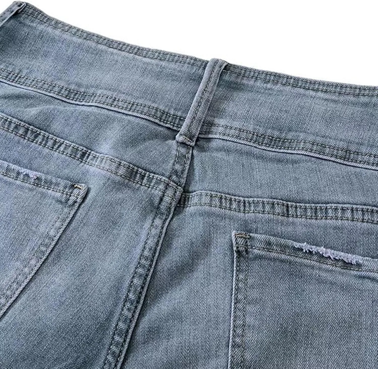 Women's Jeans Straight Leg Jeans Ripped Hem Low Waisted Jeans Wide Jeans High Jeans, XS-5XL
