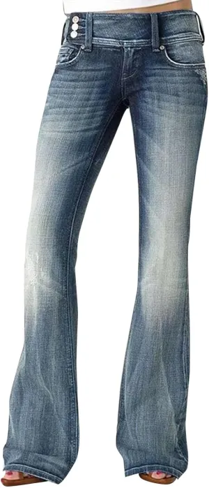 Women's Jeans Straight Leg Jeans Ripped Hem Low Waisted Jeans Wide Jeans High Jeans, XS-5XL