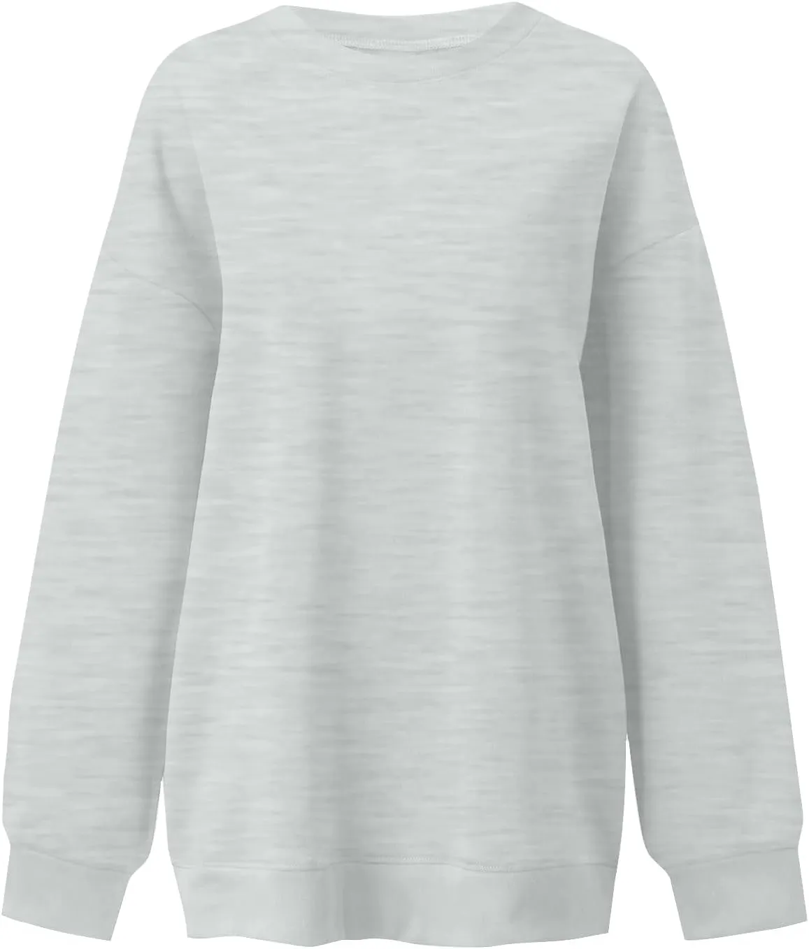 Womens Oversized Fleece Crew Neck Sweatshirts Long Sleeve Casual Pullover Plus Size Fall Sweatshirts