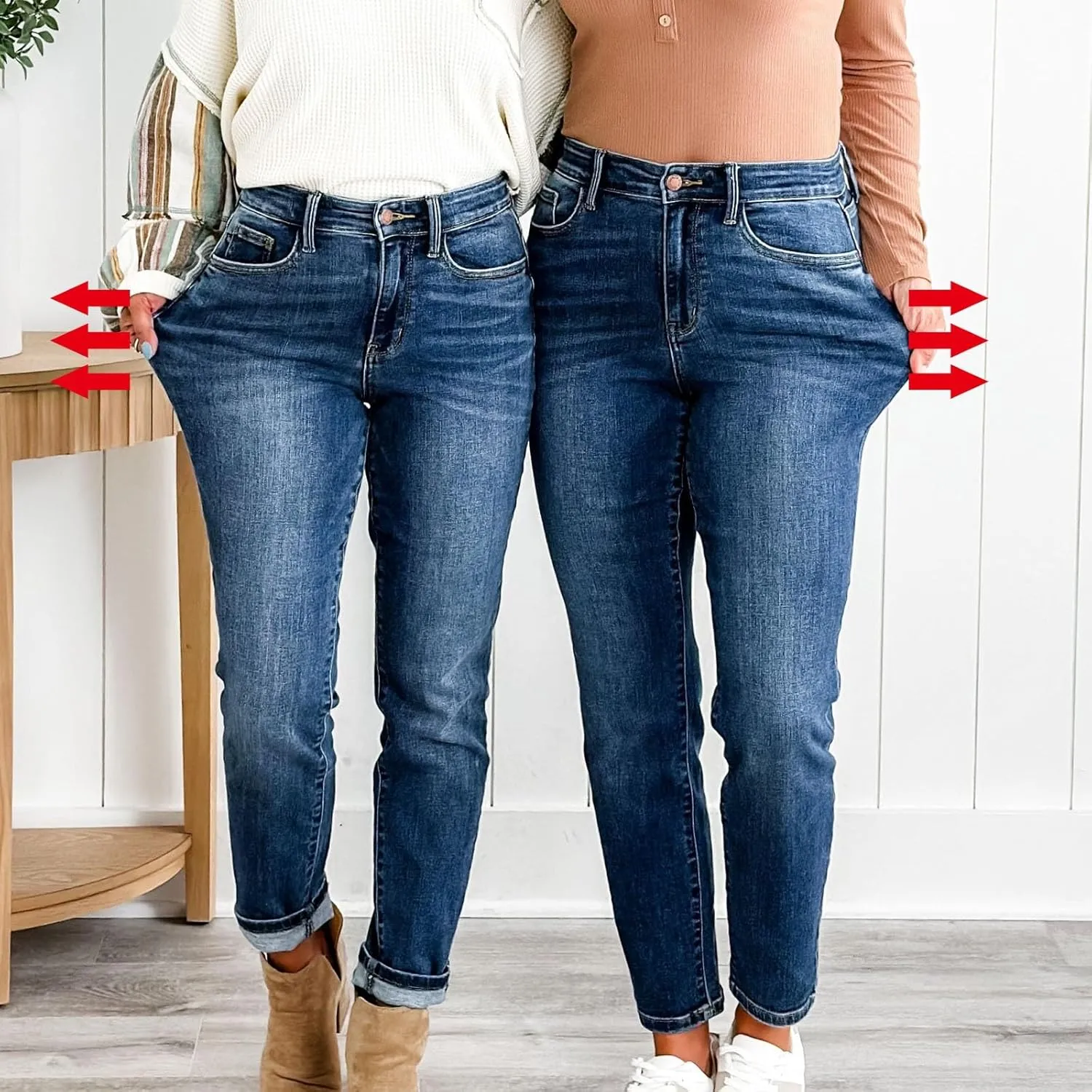 Womens Rise Stretch Boot Cut Jeans Fitting High Waisted Jeans Jeans Womans Woman's Jeans Jean