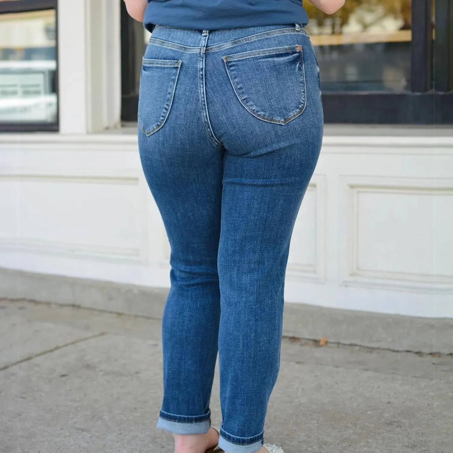Womens Rise Stretch Boot Cut Jeans Fitting High Waisted Jeans Jeans Womans Woman's Jeans Jean