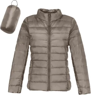 Women's Short Down Coat Packable Puffer Jacket 2024 Hooded Winter Ultra Light Quilted Winter Coat with Pocket Outwear