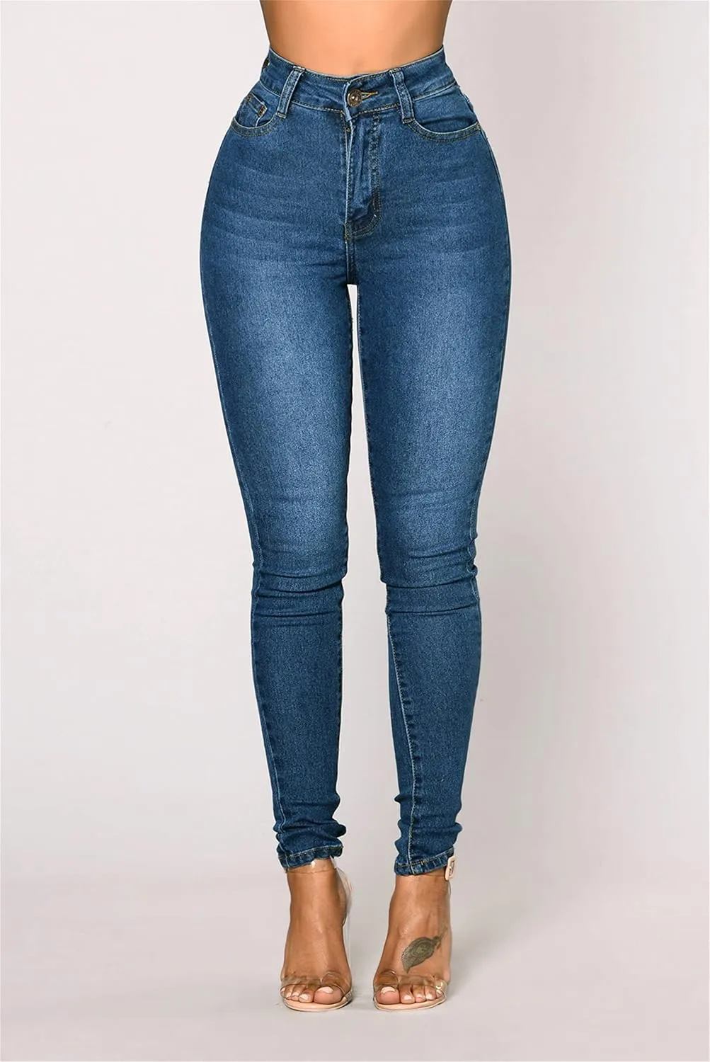 Womens Skinny Jeans High Waisted Stretch Slim Denim Pants Casual Slim Fit Butt Lift Jeans Trousers (X-Large,Light Blue)