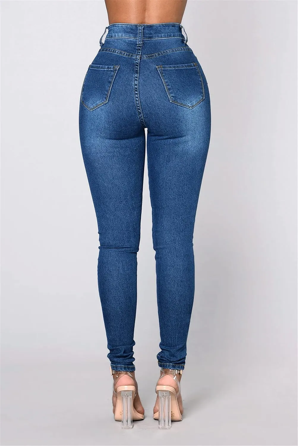 Womens Skinny Jeans High Waisted Stretch Slim Denim Pants Casual Slim Fit Butt Lift Jeans Trousers (X-Large,Light Blue)