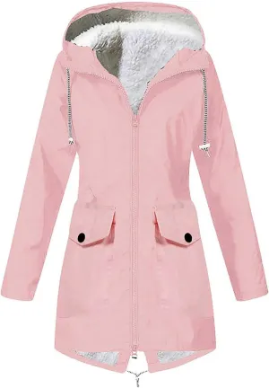 Women's Winter Puffer Coat Thicken Fleece Lined Down Jacket Waterproof Faux Fur Detachable Hooded Parka 2024 Fashion