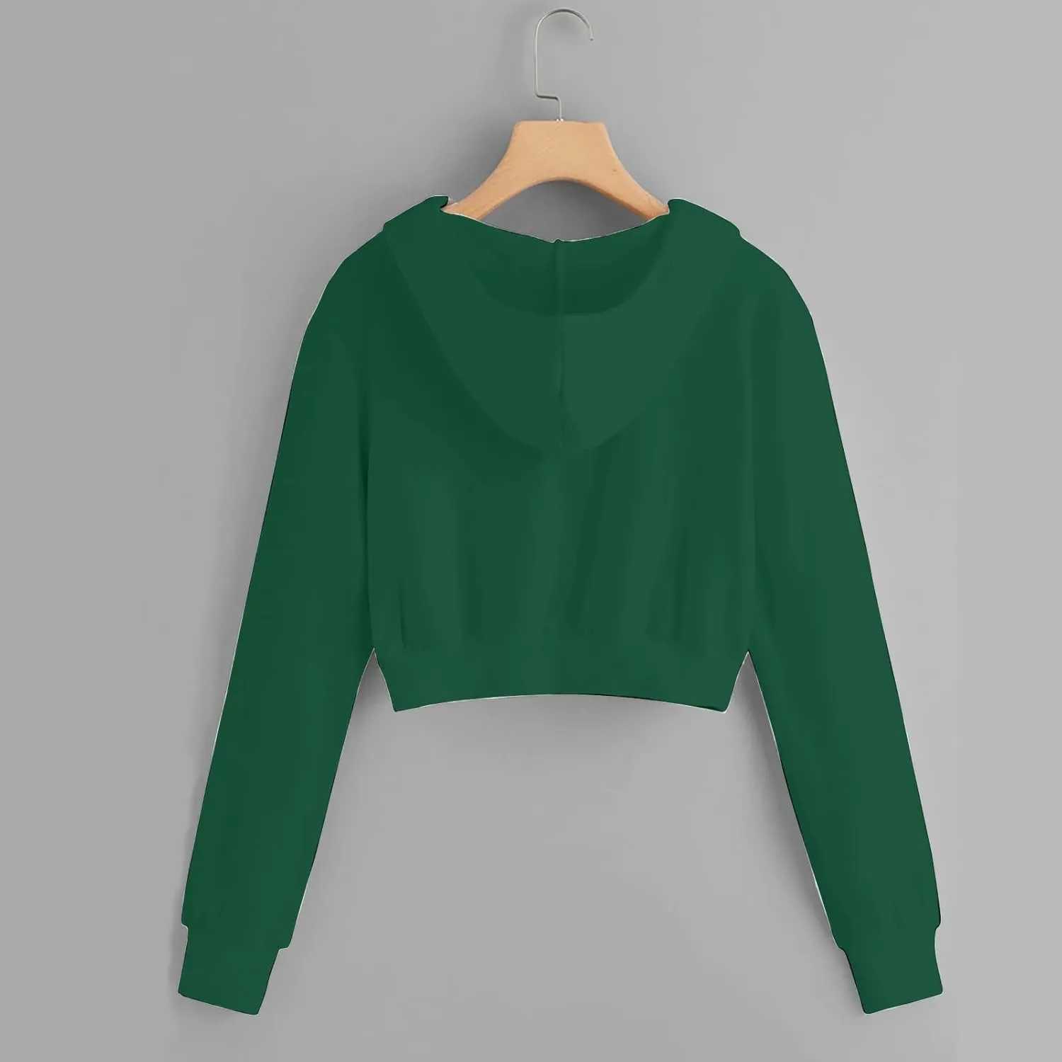 Womens Zip Up Cropped Hoodie Drawstring Crop Sweatshirt Long Sleeve Casual Tops Y2K Trendy Fall Winter Clothes 2024
