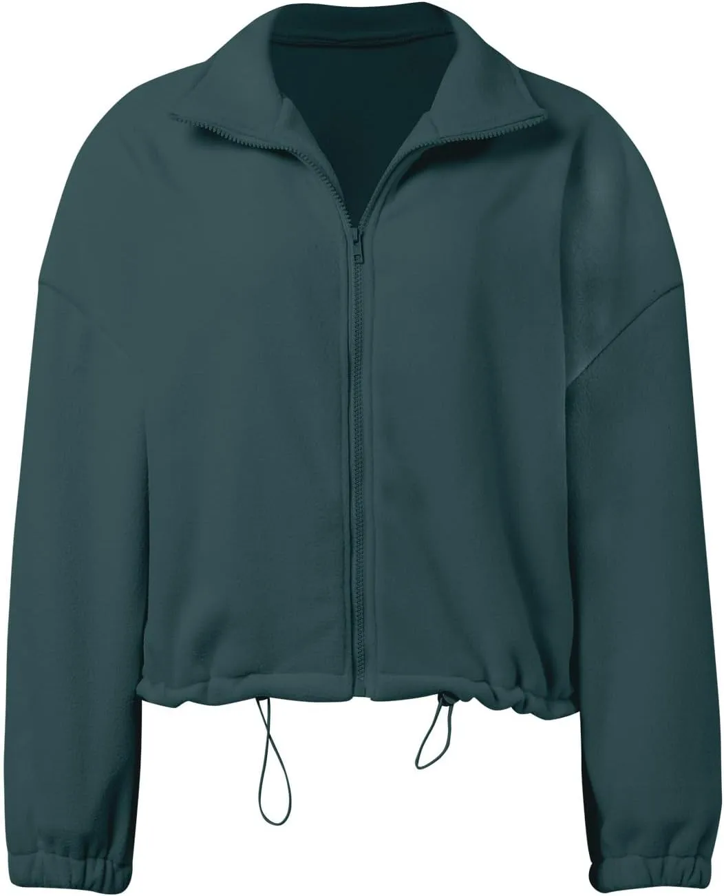 Womens Zip Up Hoodie Oversized Sweatshirt Fleece Cropped Jacket Trendy Fleece Jacket Travel Stretchy Jackets Utility
