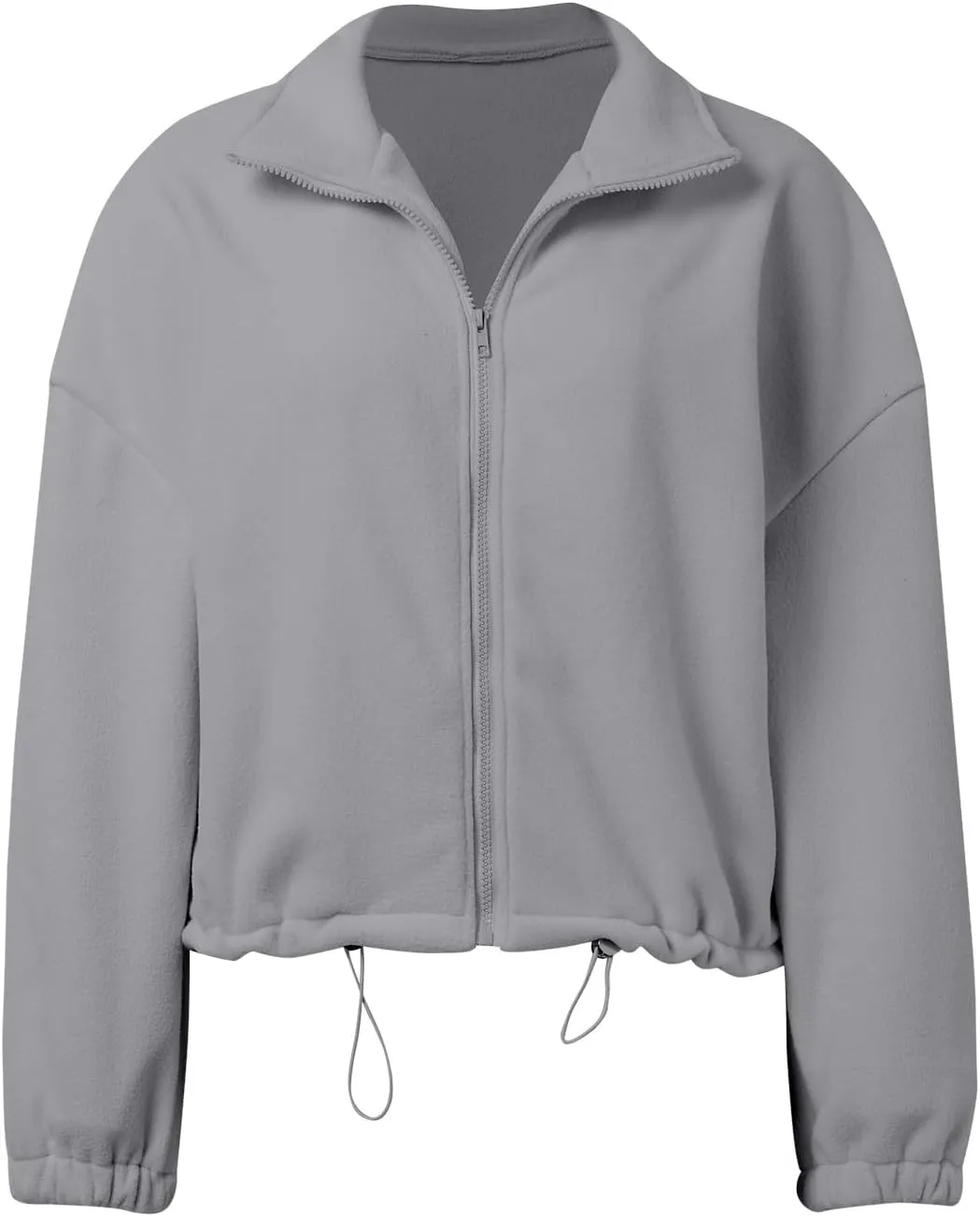 Womens Zip Up Hoodie Oversized Sweatshirt Fleece Cropped Jacket Trendy Fleece Jacket Travel Stretchy Jackets Utility