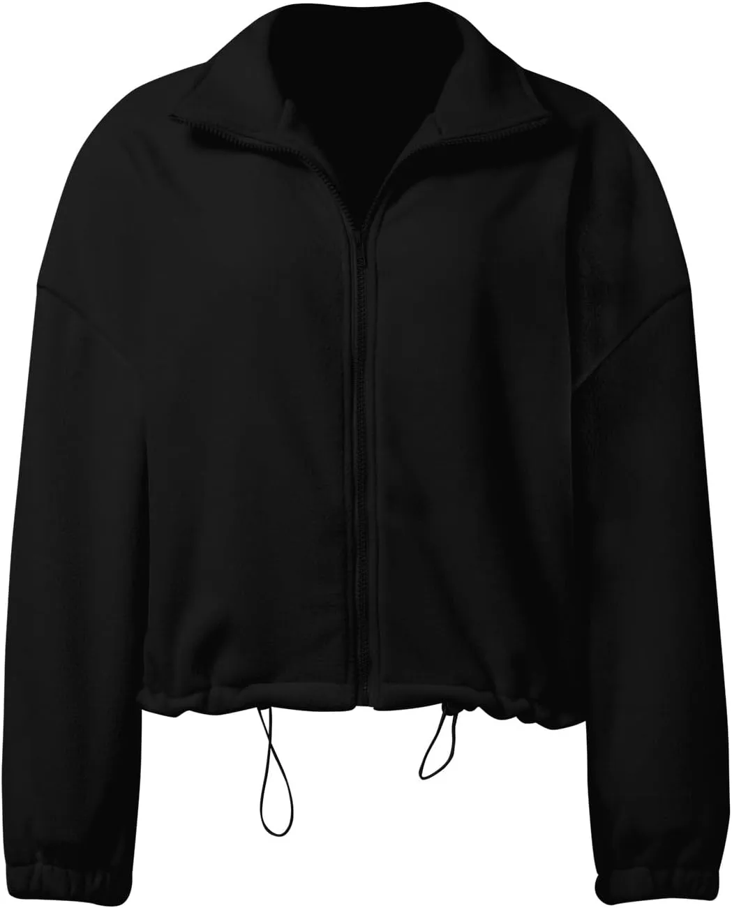 Womens Zip Up Hoodie Oversized Sweatshirt Fleece Cropped Jacket Trendy Fleece Jacket Travel Stretchy Jackets Utility