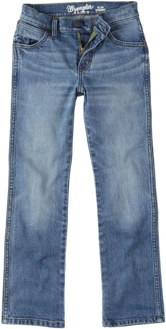 Wrangler Boy's Retro Slim Fit Straight Leg Jean