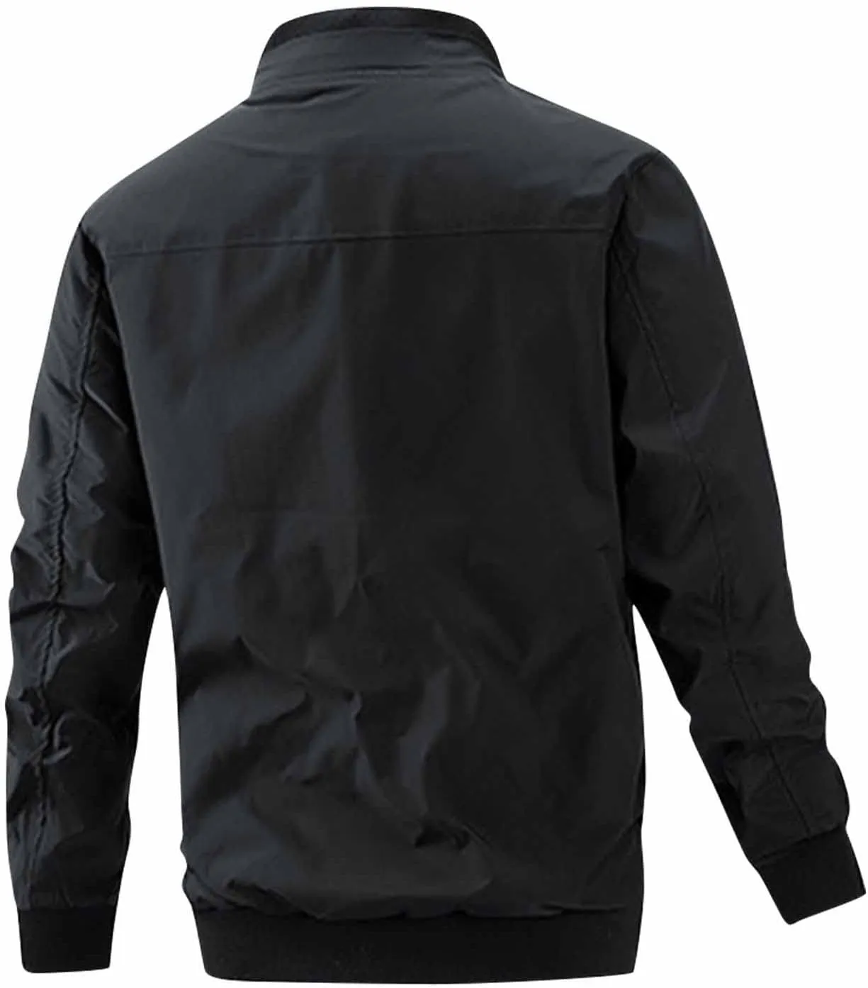 Ymosrh Men's Bomber Jackets Lightweight Jacket Casual Full Zip Windbreaker Jackets Varsity, XXL-5XL