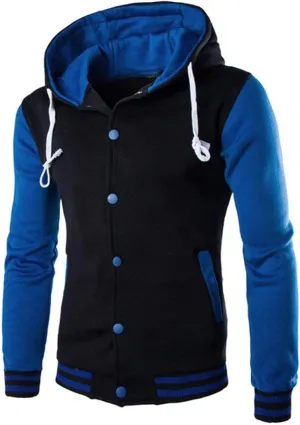 Ymosrh Men's Jackets Casual with Hood Lightweight Varsity Bomber Jacket Coat, S-3XL