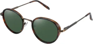 ZENOTTIC Retro Round Polarized Steampunk Sunglasses for Men Women-Circle Vintage Design Metal Frame UV400 Shades