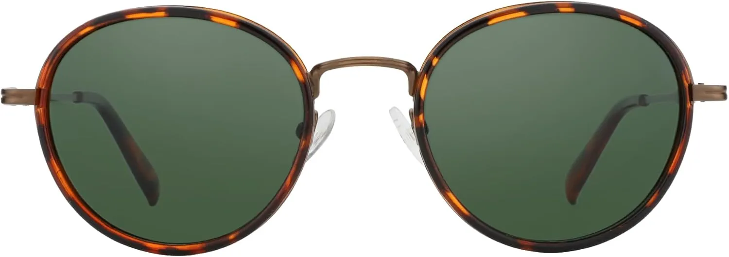ZENOTTIC Retro Round Polarized Steampunk Sunglasses for Men Women-Circle Vintage Design Metal Frame UV400 Shades