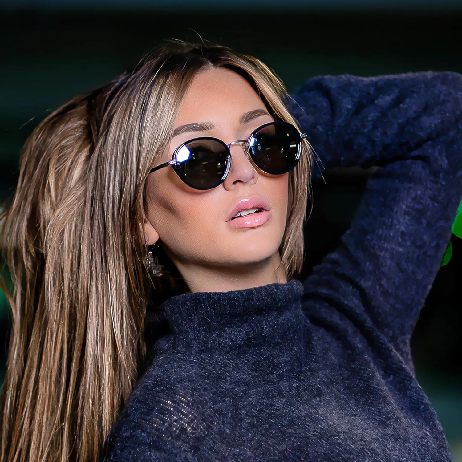 ZENOTTIC Retro Round Polarized Steampunk Sunglasses for Men Women-Circle Vintage Design Metal Frame UV400 Shades