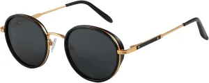 ZENOTTIC Retro Round Polarized Steampunk Sunglasses for Men Women-Circle Vintage Design Metal Frame UV400 Shades