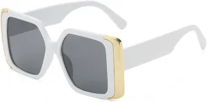 ZENYS Vintage Oversized Square Cat Eye Polarized Sunglasses for Women (Color : E, Size : 1)