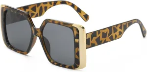 ZENYS Vintage Oversized Square Cat Eye Polarized Sunglasses for Women (Color : G, Size : 1)